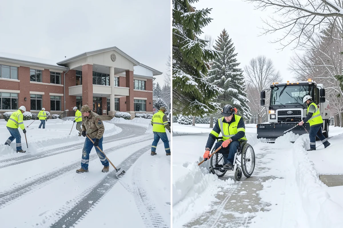 Church Sidewalk Clearing in Renton, King County, WA - Review the weekly service and event calendar for timing