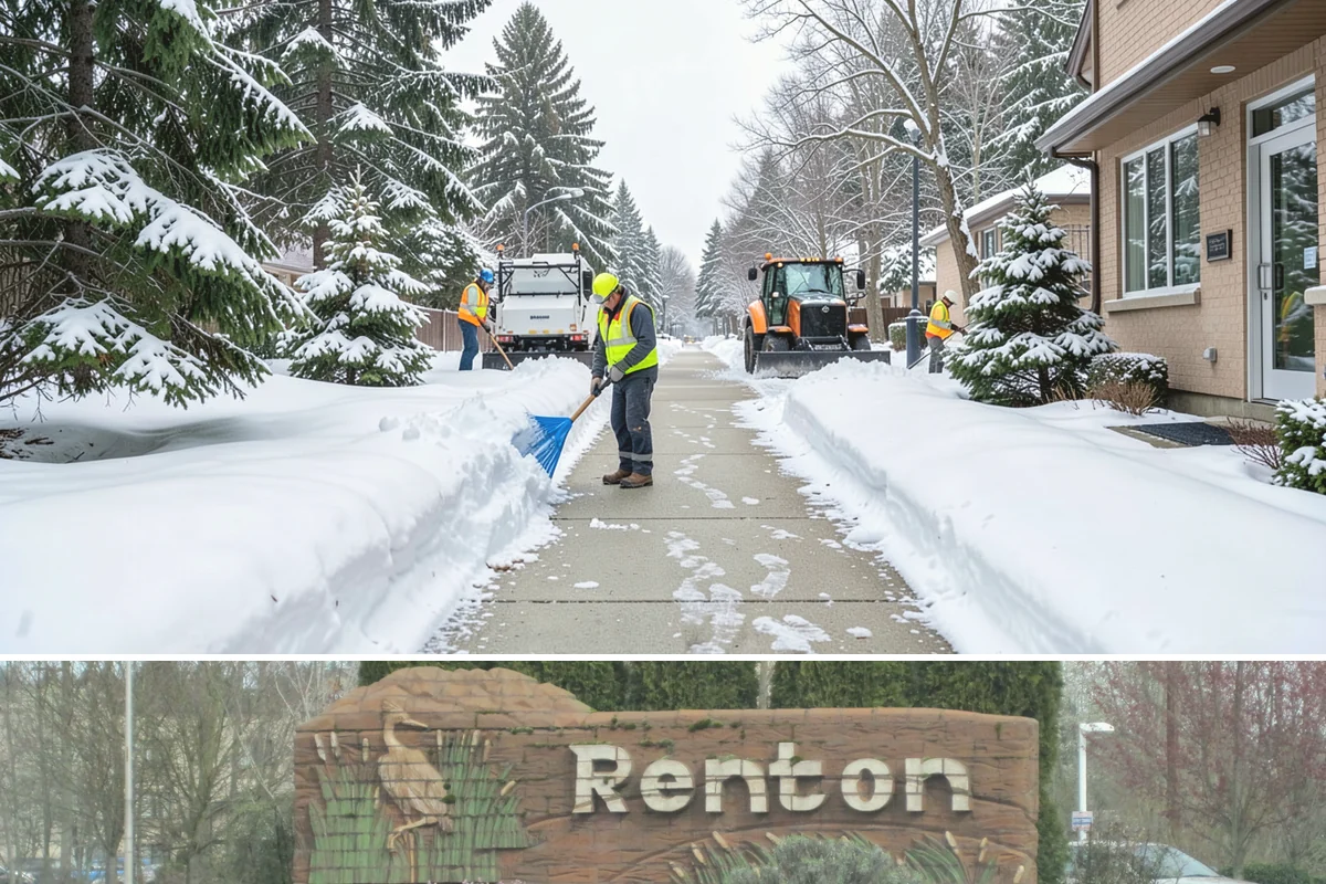 Church Sidewalk Clearing in Renton, King County, WA - Church demand centers on December through February weekends and evenings, when frost and refrozen drizzle glaze plazas before...