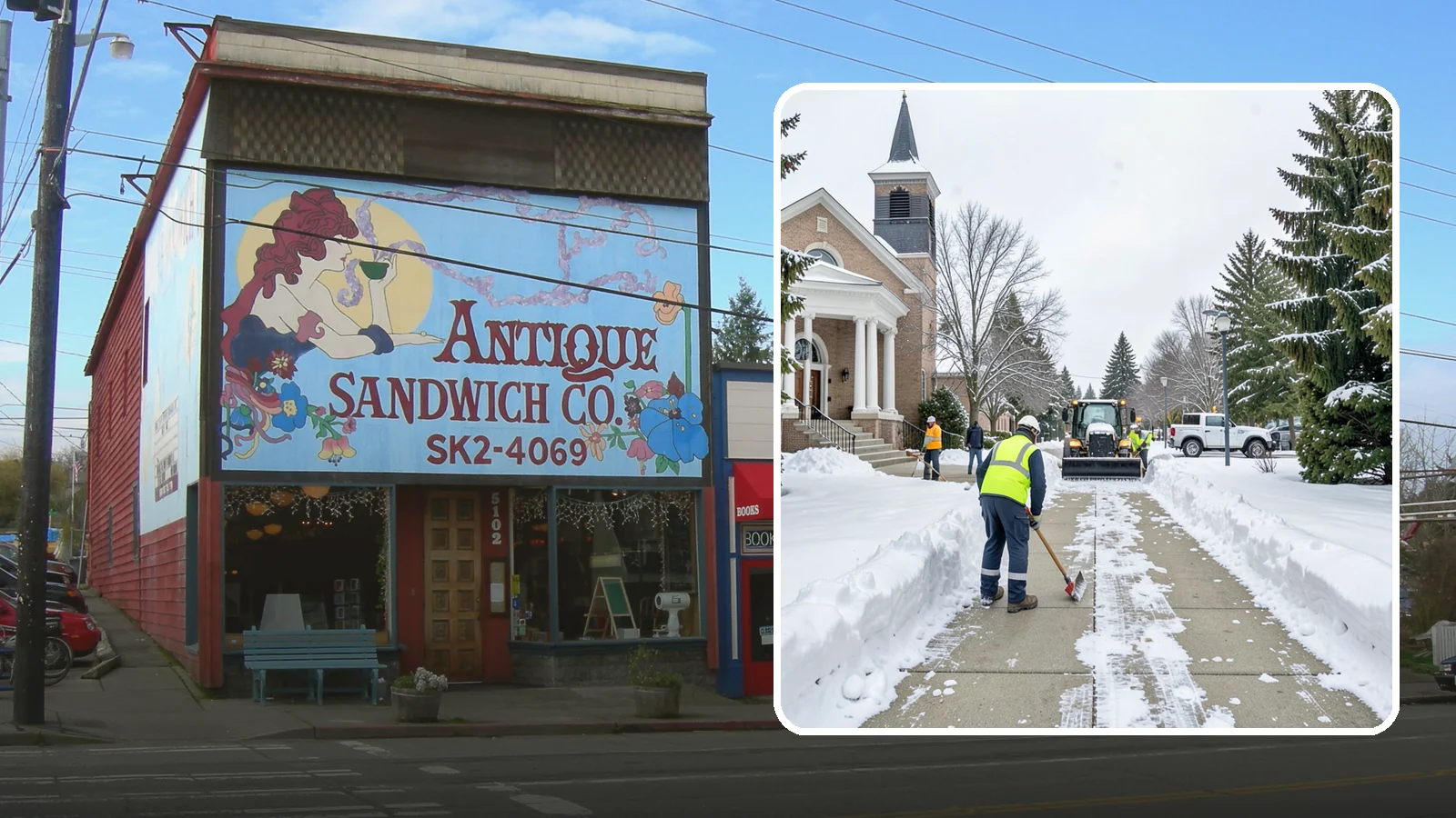 Church Sidewalk Clearing in Ruston, Pierce County, WA - Congregation-focused sidewalk clearing for Western Washington churches, keeping entry plazas and walks safe for services...
