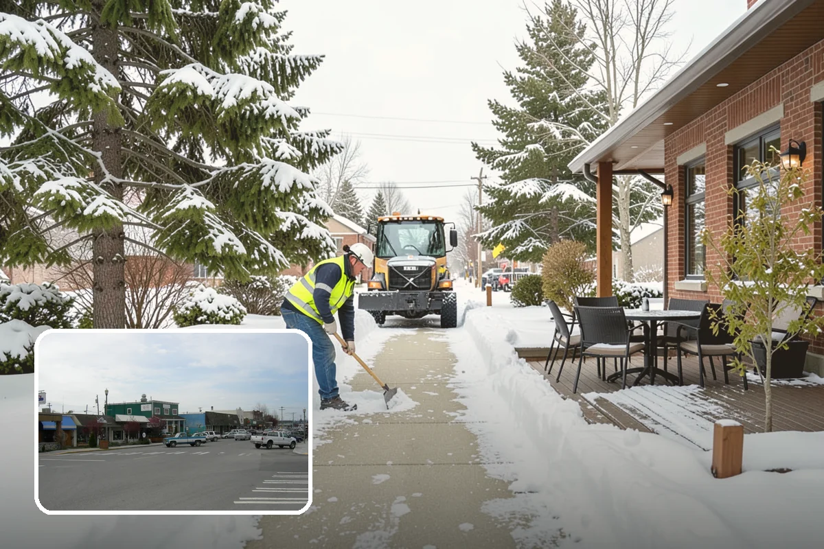 Church Sidewalk Clearing in Stanwood, Snohomish County, WA - Protects an often elderly congregation from serious falls