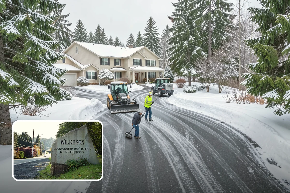 Church Sidewalk Clearing in Wilkeson, Pierce County, WA - Protects an often elderly congregation from serious falls