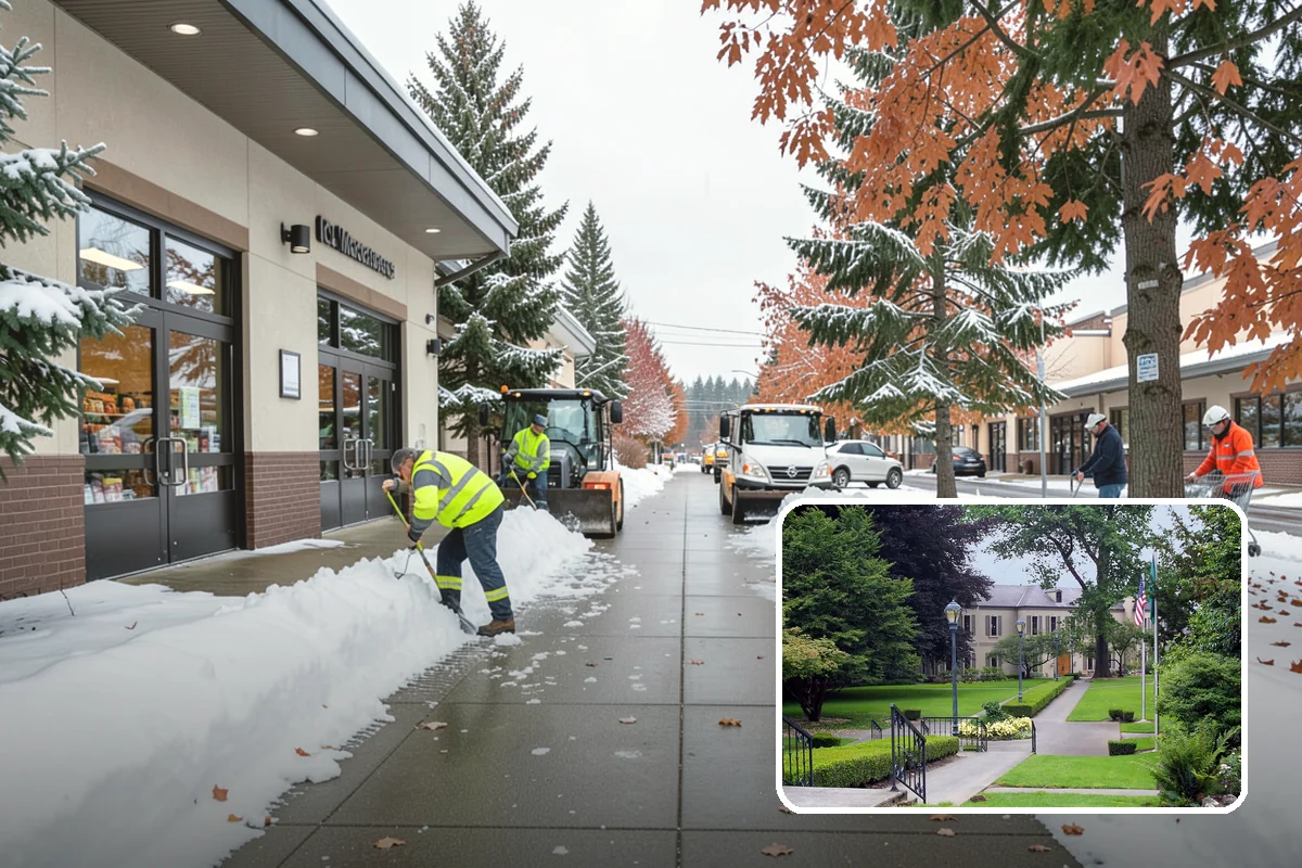Church Sidewalk Clearing in Woodinville, King County, WA - Protects an often elderly congregation from serious falls