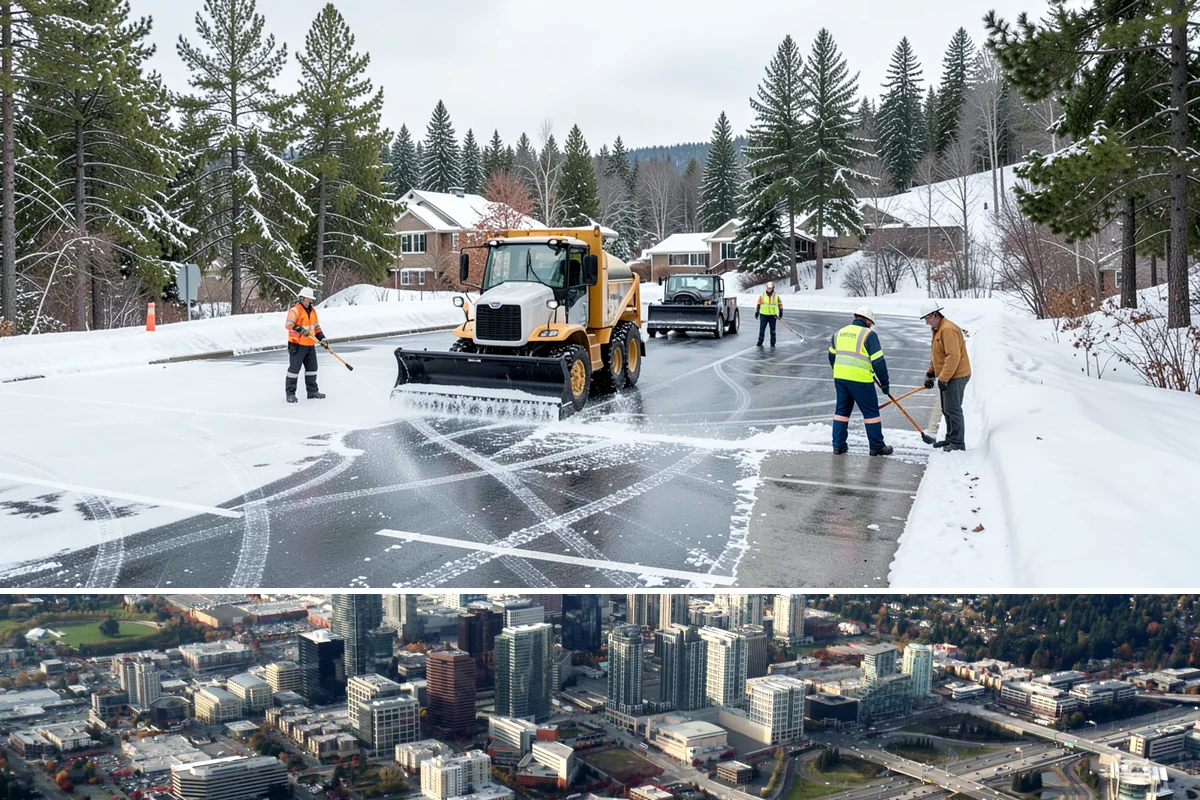 Church Snow Plowing in Bellevue, King County, WA - Set up a seasonal plan before winter so services are never canceled by an un-cleared lot.