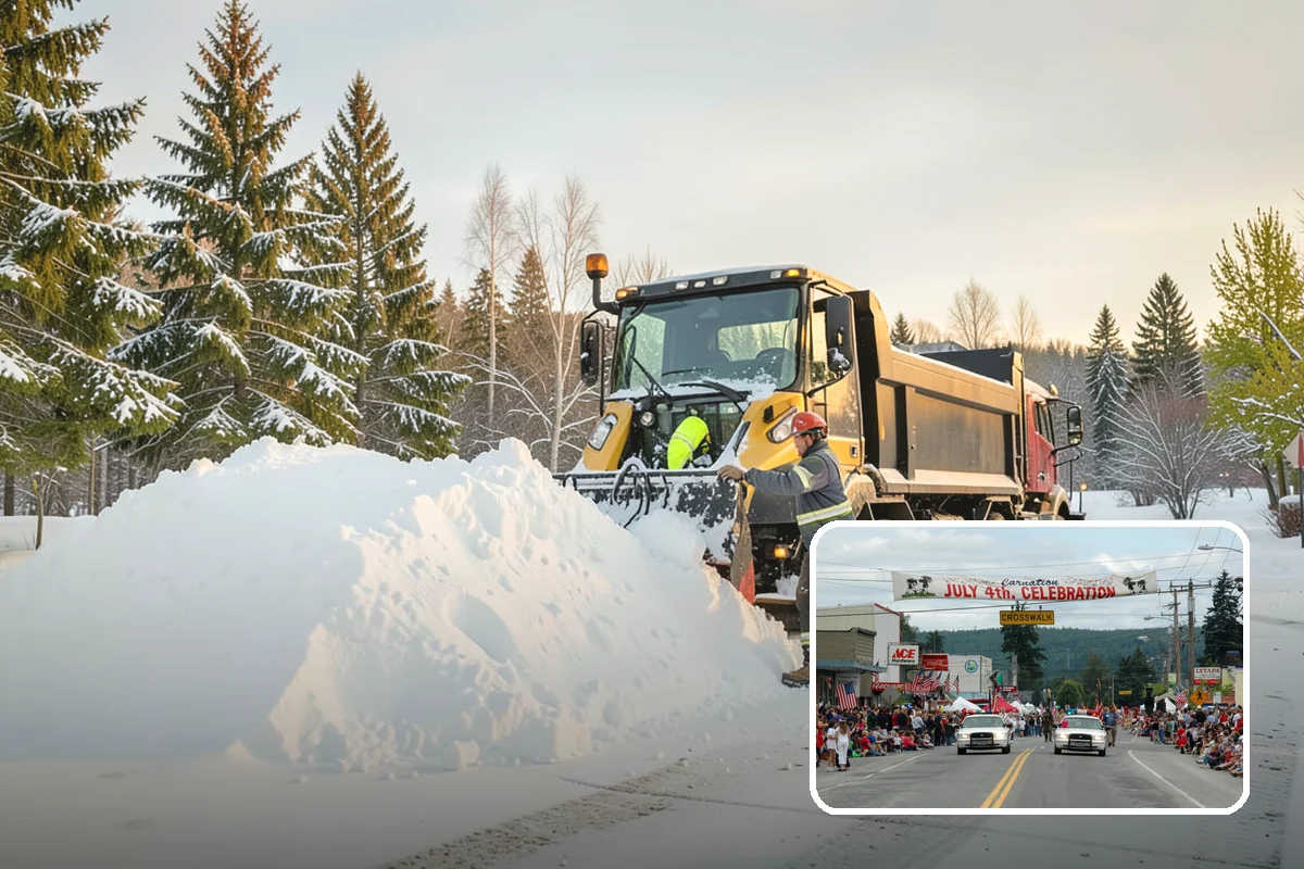 Church Snow Plowing in Carnation, King County, WA - Main and overflow lots cleared ahead of weekend services