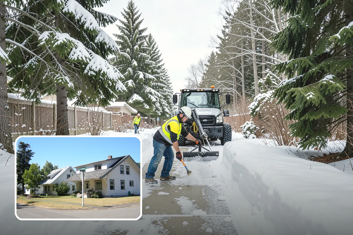 Church Snow Plowing in DuPont, Pierce County, WA - Main and overflow lots cleared ahead of weekend services