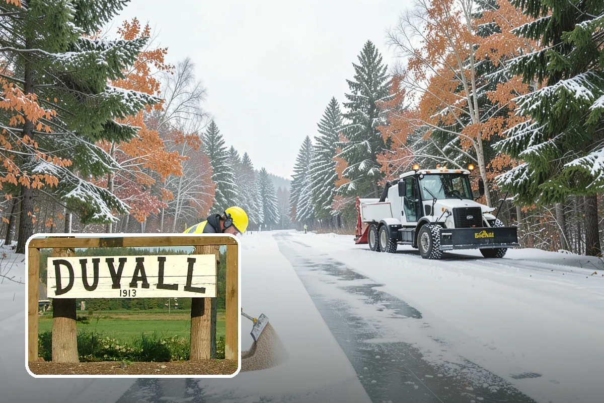 Church Snow Plowing in Duvall, King County, WA - Main and overflow lots cleared ahead of weekend services