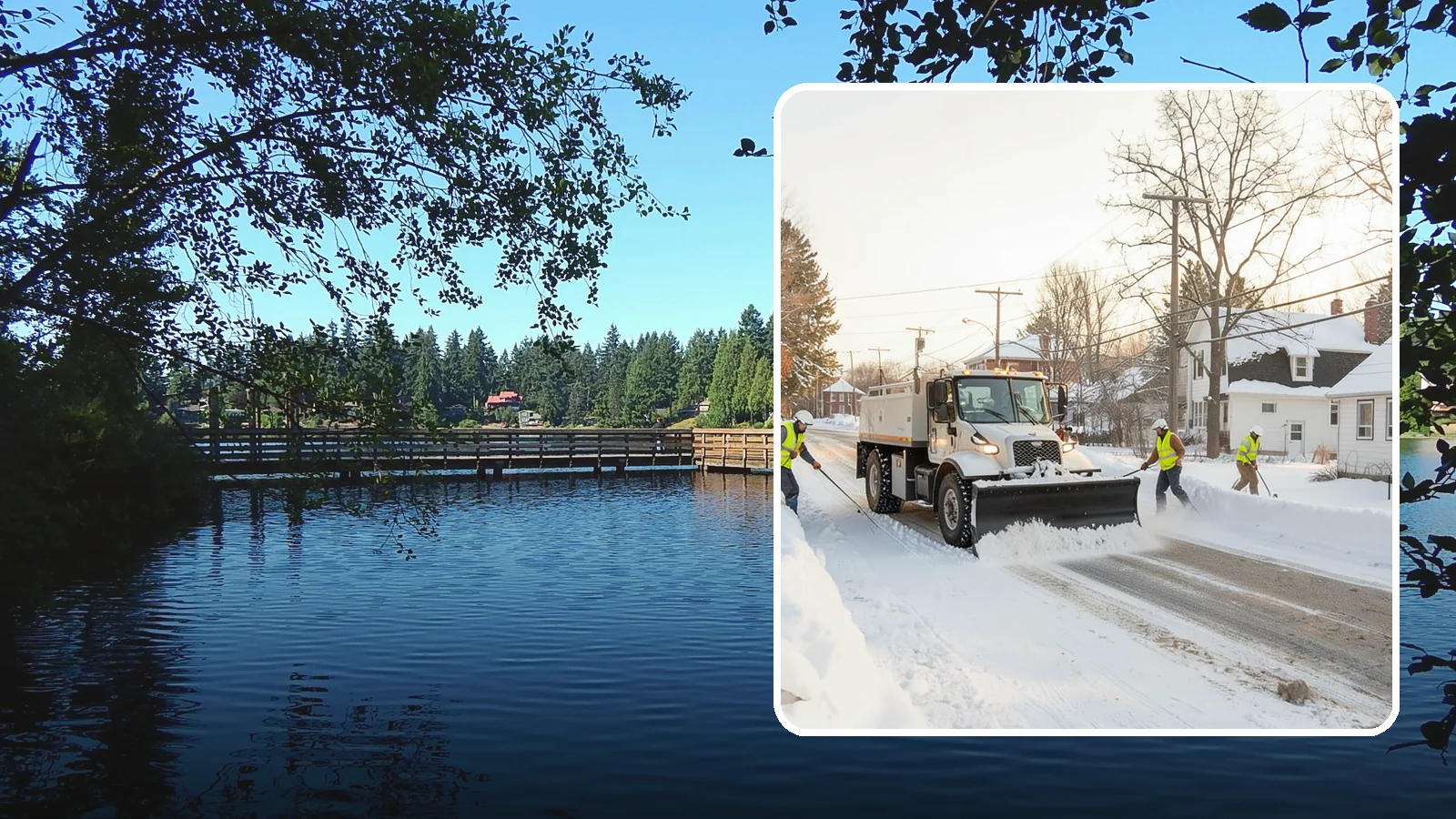 Church Snow Plowing in Federal Way, King County, WA - We plow church lots and entrances ahead of weekend services so congregations of every age arrive safely.