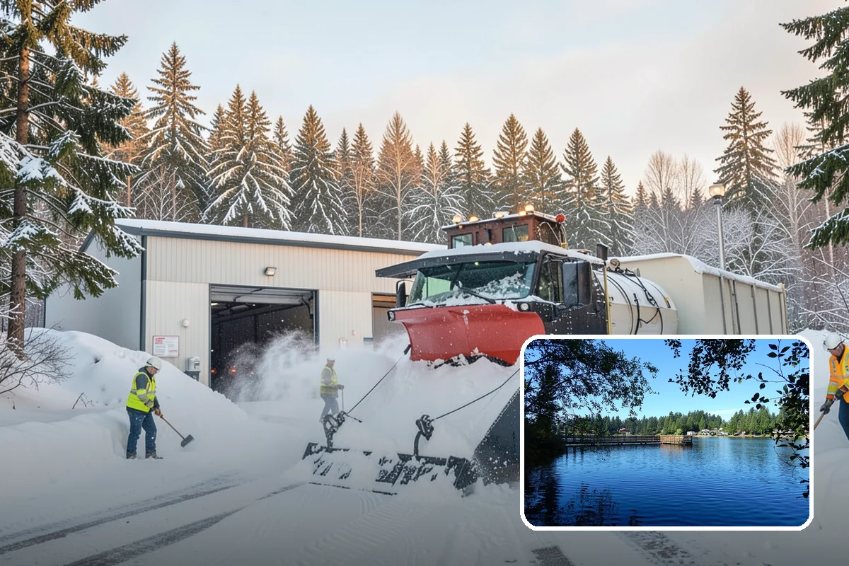Church Snow Plowing in Federal Way, King County, WA - Main and overflow lots cleared ahead of weekend services