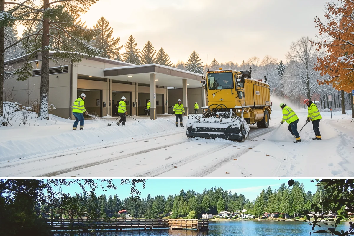 Church Snow Plowing in Federal Way, King County, WA - Set up a seasonal plan before winter so services are never canceled by an un-cleared lot.