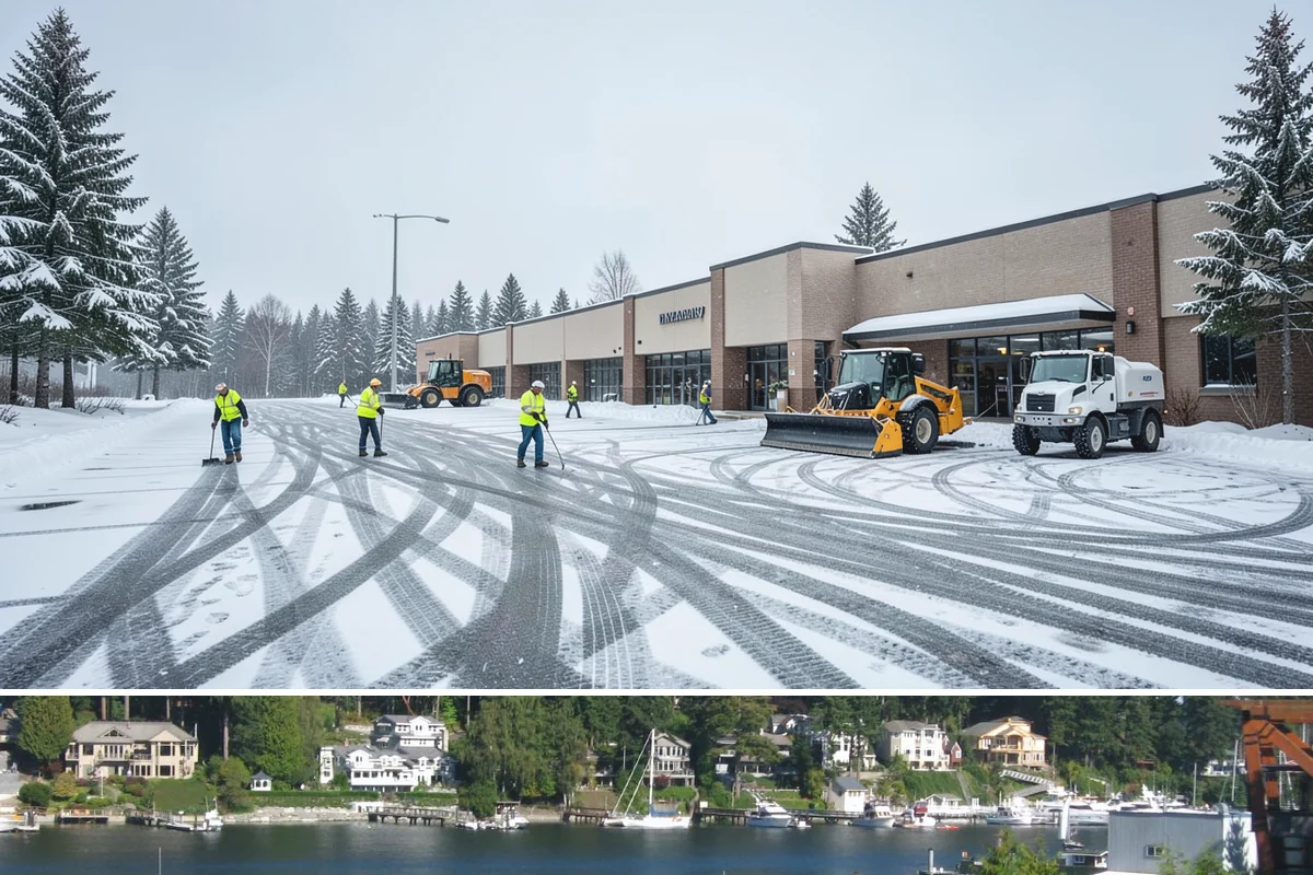Church Snow Plowing in Gig Harbor, Pierce County, WA - Set up a seasonal plan before winter so services are never canceled by an un-cleared lot.