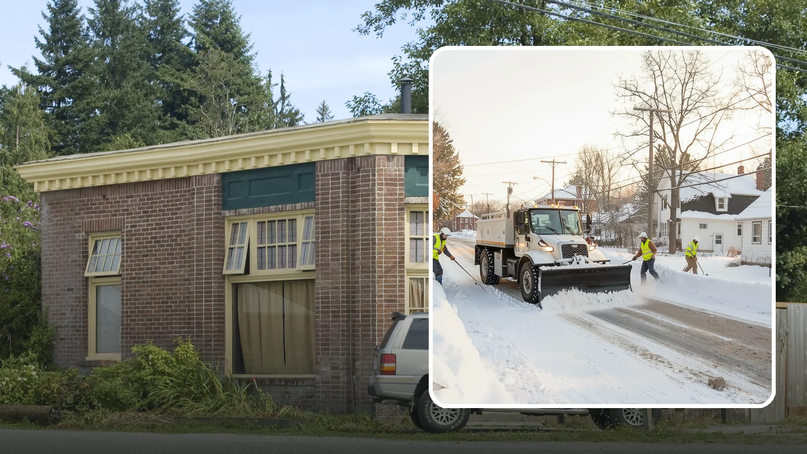 Church Snow Plowing in Hamilton, Skagit County, WA - We plow church lots and entrances ahead of weekend services so congregations of every age arrive safely.