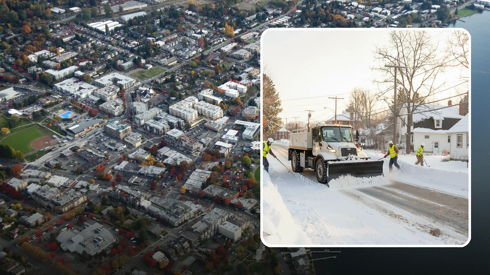 Church Snow Plowing in Kirkland, King County, WA - We plow church lots and entrances ahead of weekend services so congregations of every age arrive safely.