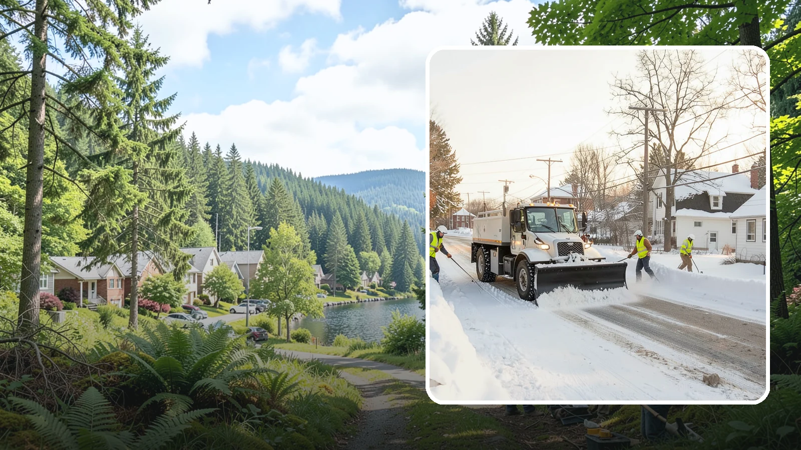 Church Snow Plowing in Lake Forest Park, King County, WA - We plow church lots and entrances ahead of weekend services so congregations of every age arrive safely.