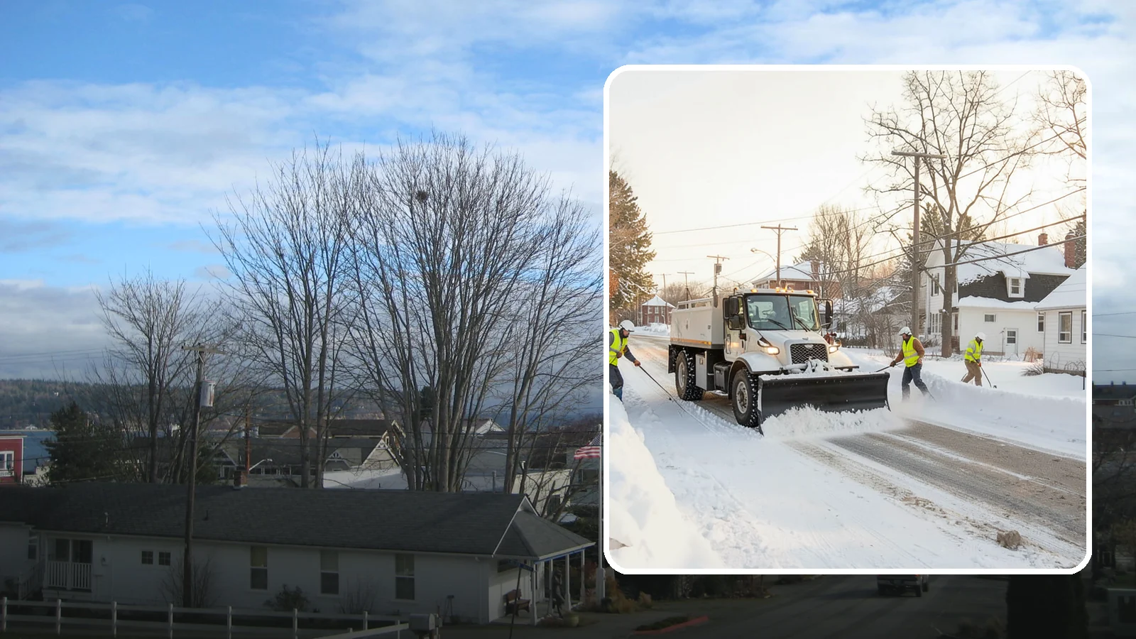 Church Snow Plowing in Langley, Island County, WA - We plow church lots and entrances ahead of weekend services so congregations of every age arrive safely.
