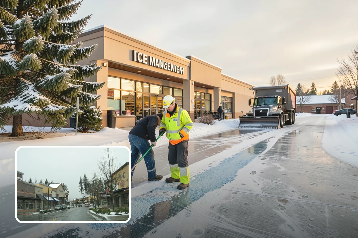 Church Snow Plowing in Mill Creek, Snohomish County, WA - Main and overflow lots cleared ahead of weekend services