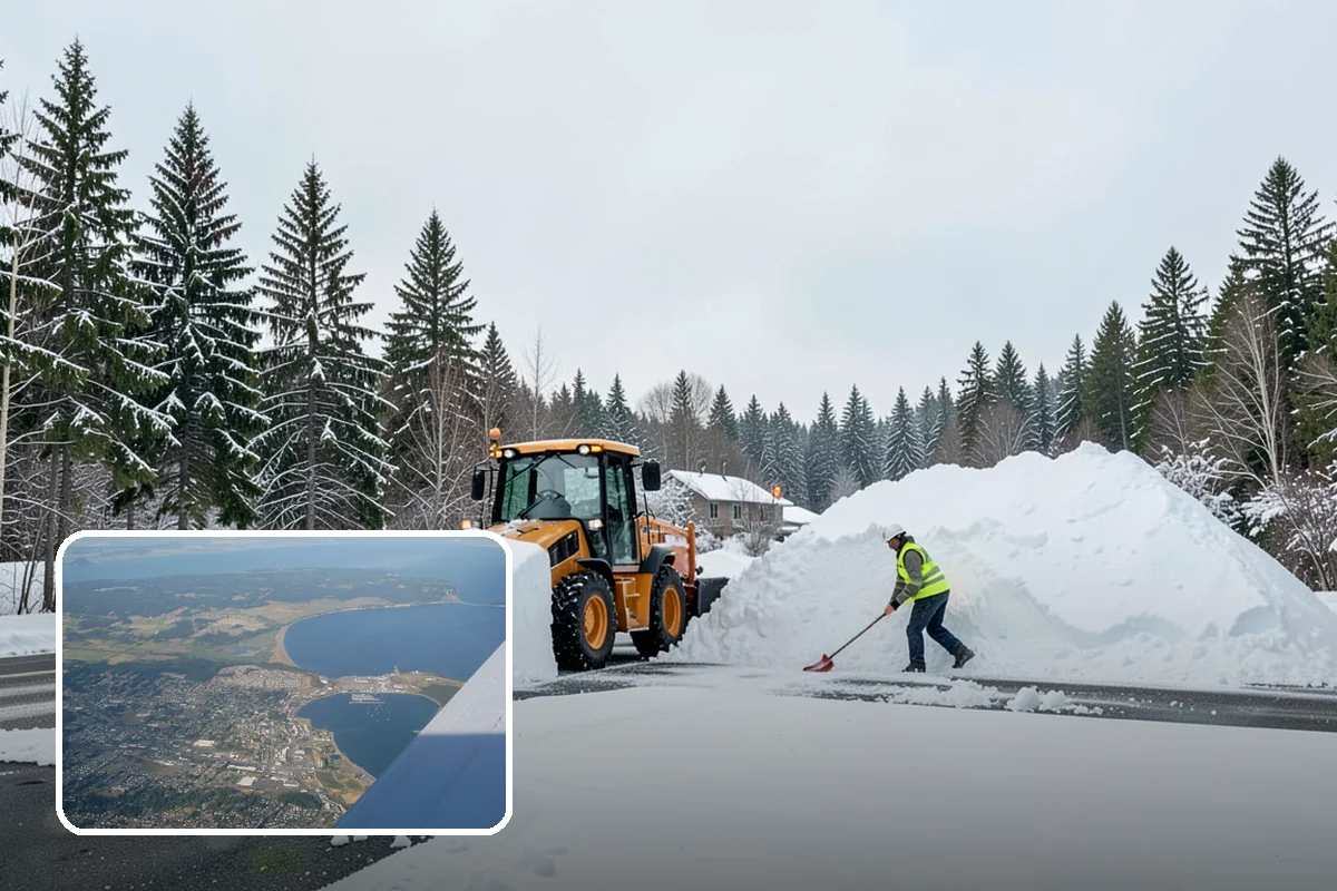 Church Snow Plowing in Oak Harbor, Island County, WA - Main and overflow lots cleared ahead of weekend services