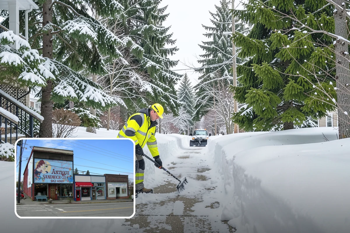 Church Snow Plowing in Ruston, Pierce County, WA - Main and overflow lots cleared ahead of weekend services