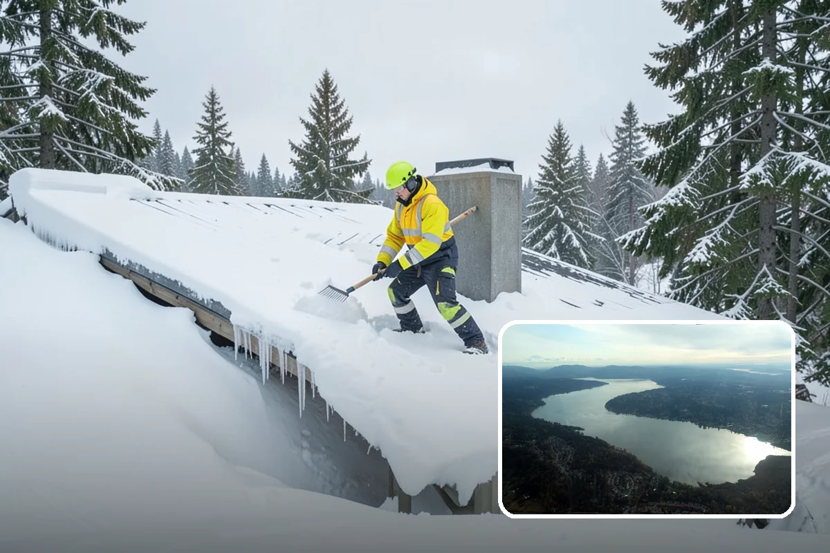 Church Snow Plowing in Sammamish, King County, WA - Main and overflow lots cleared ahead of weekend services