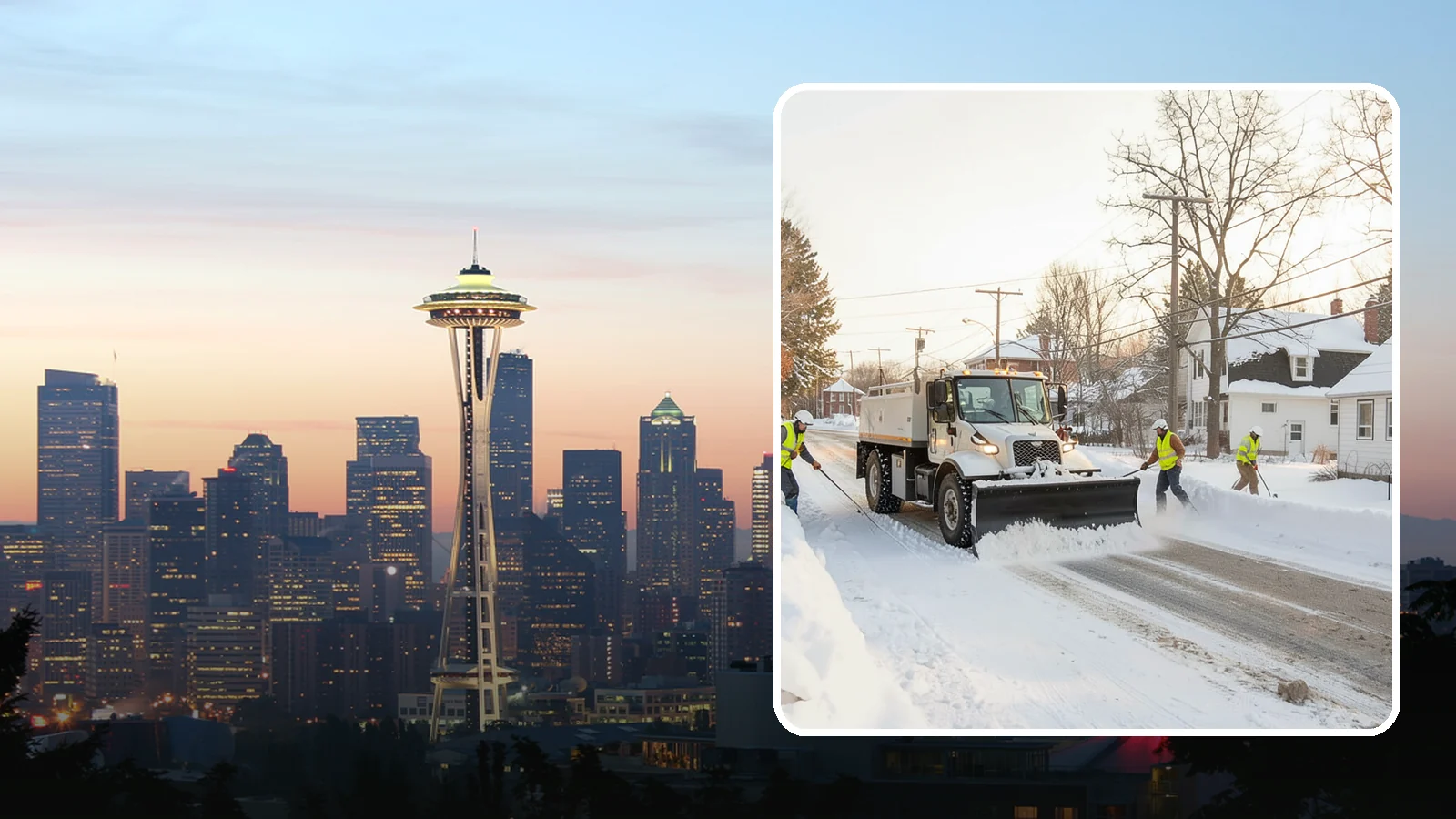 Church Snow Plowing in Seattle, King County, WA - We plow church lots and entrances ahead of weekend services so congregations of every age arrive safely.