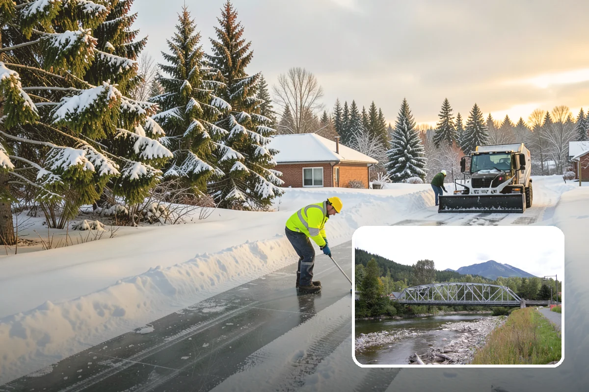 Church Snow Plowing in Skykomish, King County, WA - Main and overflow lots cleared ahead of weekend services