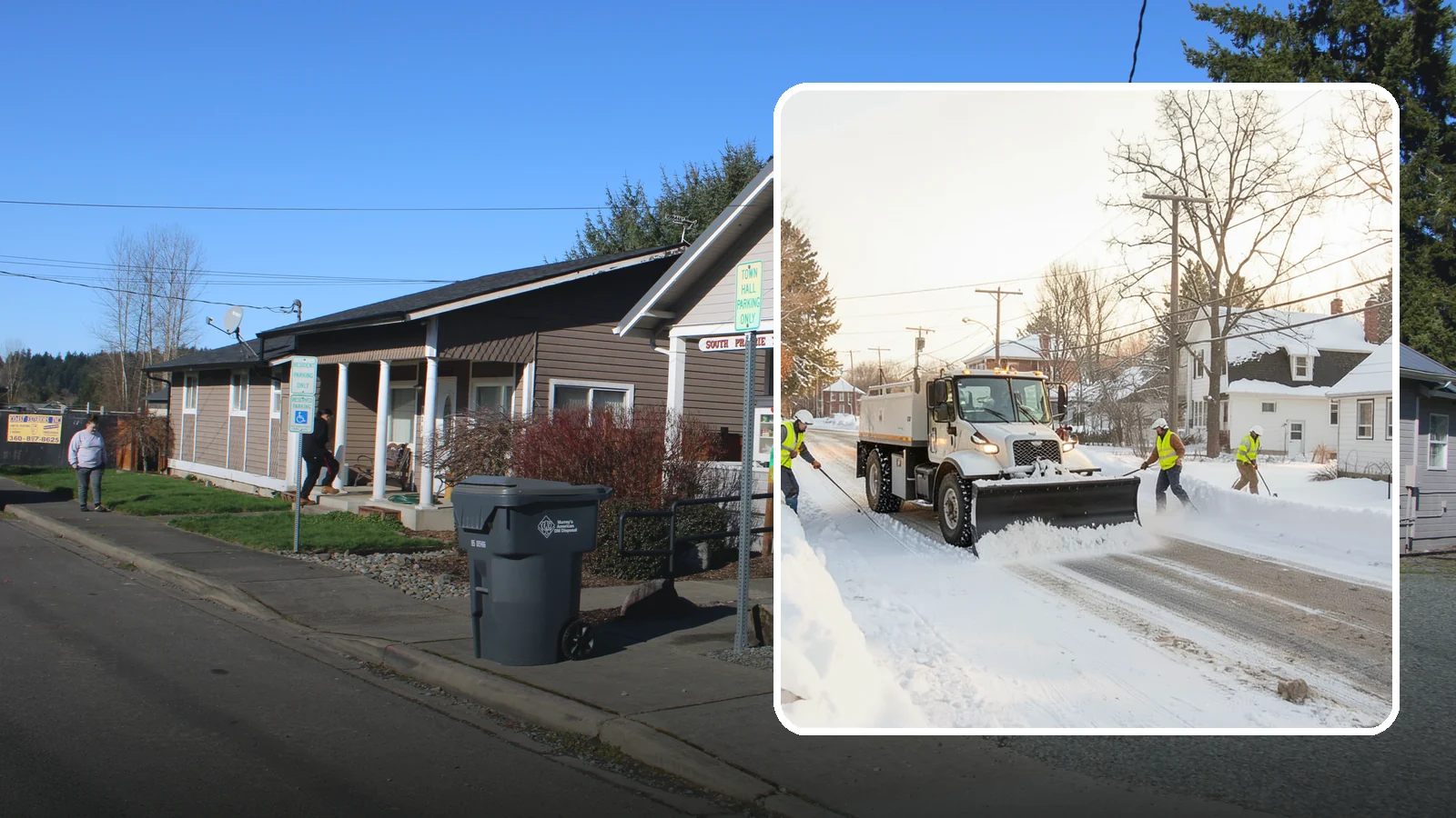 Church Snow Plowing in South Prairie, Pierce County, WA - We plow church lots and entrances ahead of weekend services so congregations of every age arrive safely.