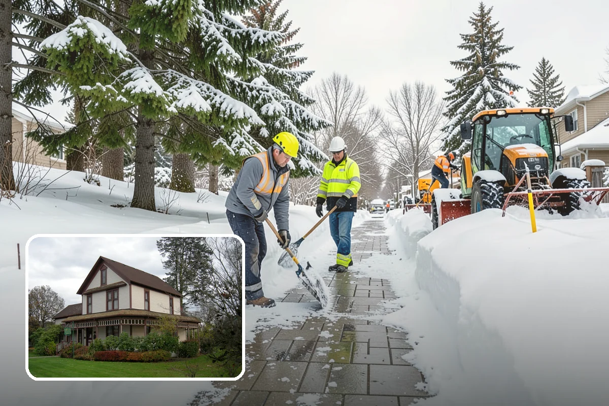 Church Snow Plowing in Sumner, Pierce County, WA - Main and overflow lots cleared ahead of weekend services