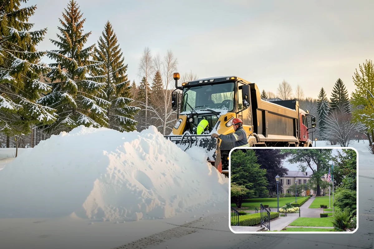Church Snow Plowing in Woodinville, King County, WA - Main and overflow lots cleared ahead of weekend services