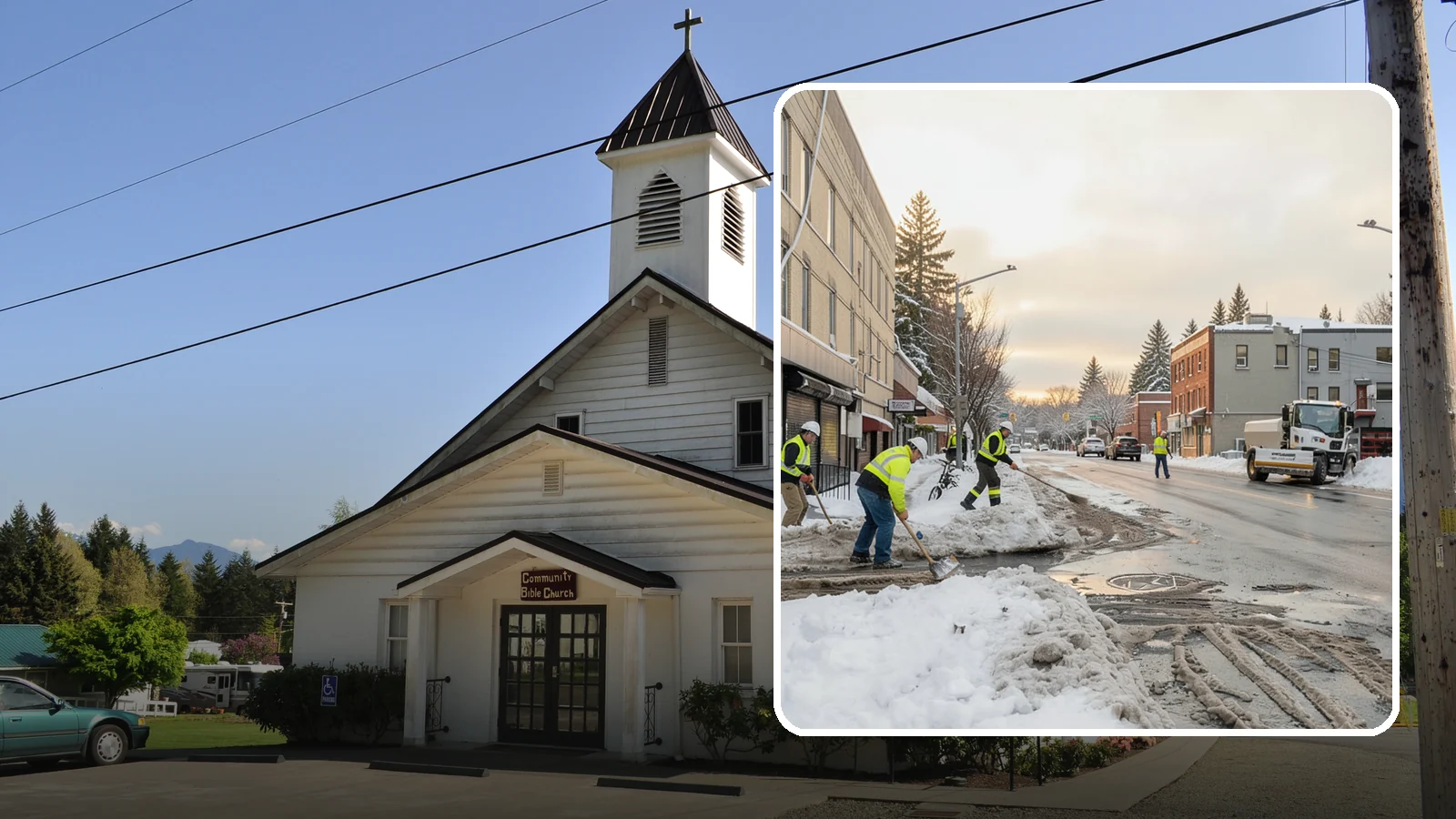 Church Snow Removal in Concrete, Skagit County, WA - Ensure your congregation arrives safely by keeping church lots, walkways, and entrances clear during winter services and events.