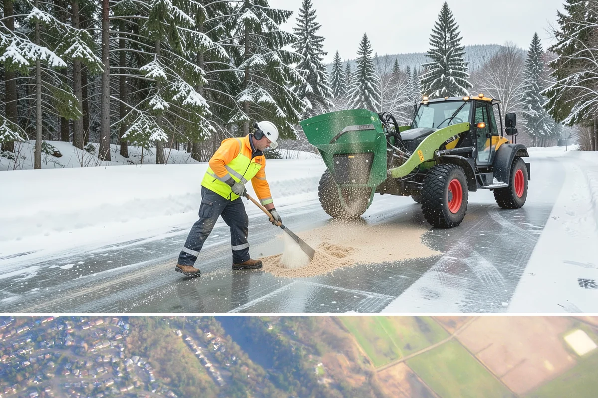 Circular Driveway Snow Removal in Algona, King County, WA - Circular driveway service is busiest during lowland snowfalls in midwinter.