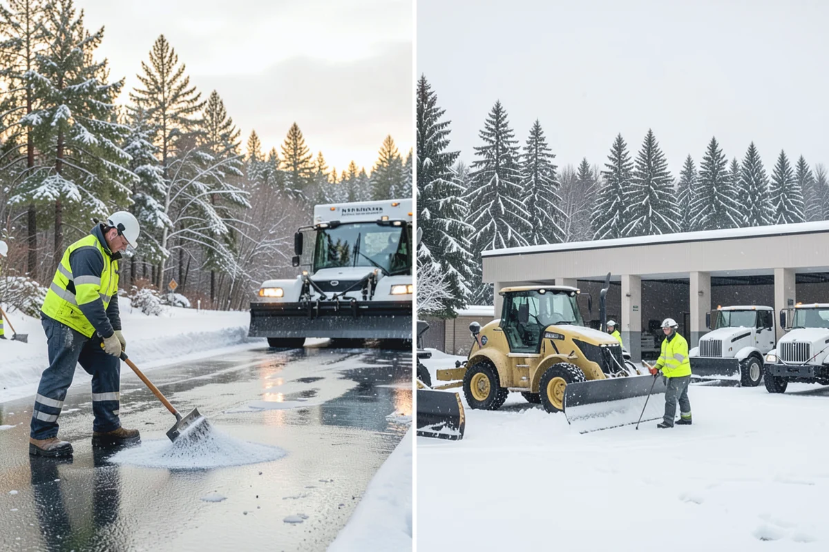 Circular Driveway Snow Removal in Bonney Lake, Pierce County, WA - We clear the full circular path to pavement