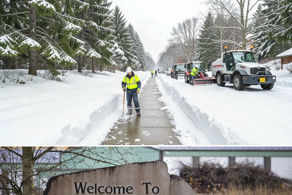 Circular Driveway Snow Removal in Buckley, Pierce County, WA - Circular driveway service is busiest during lowland snowfalls in midwinter.