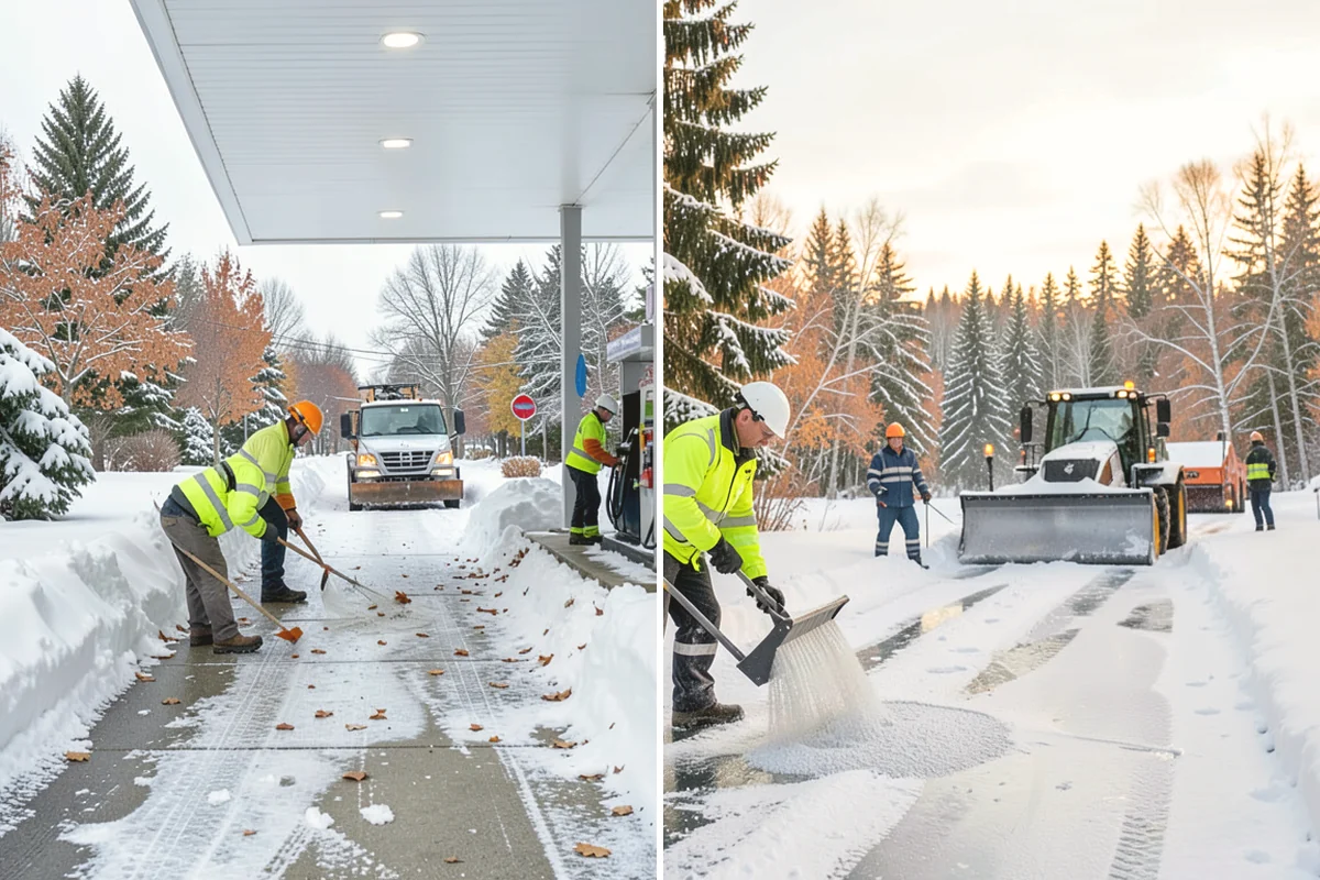 Circular Driveway Snow Removal in Carnation, King County, WA - We clear the full circular path to pavement