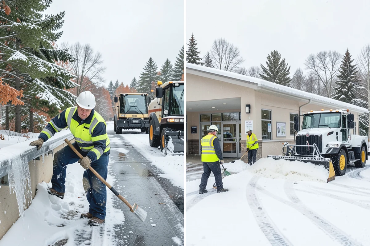 Circular Driveway Snow Removal in Darrington, Snohomish County, WA - We clear the full circular path to pavement
