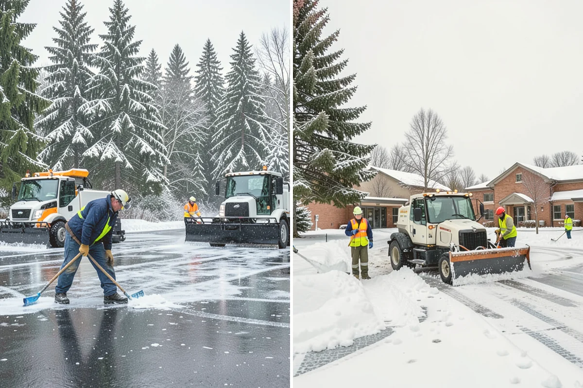 Circular Driveway Snow Removal in Eatonville, Pierce County, WA - We clear the full circular path to pavement