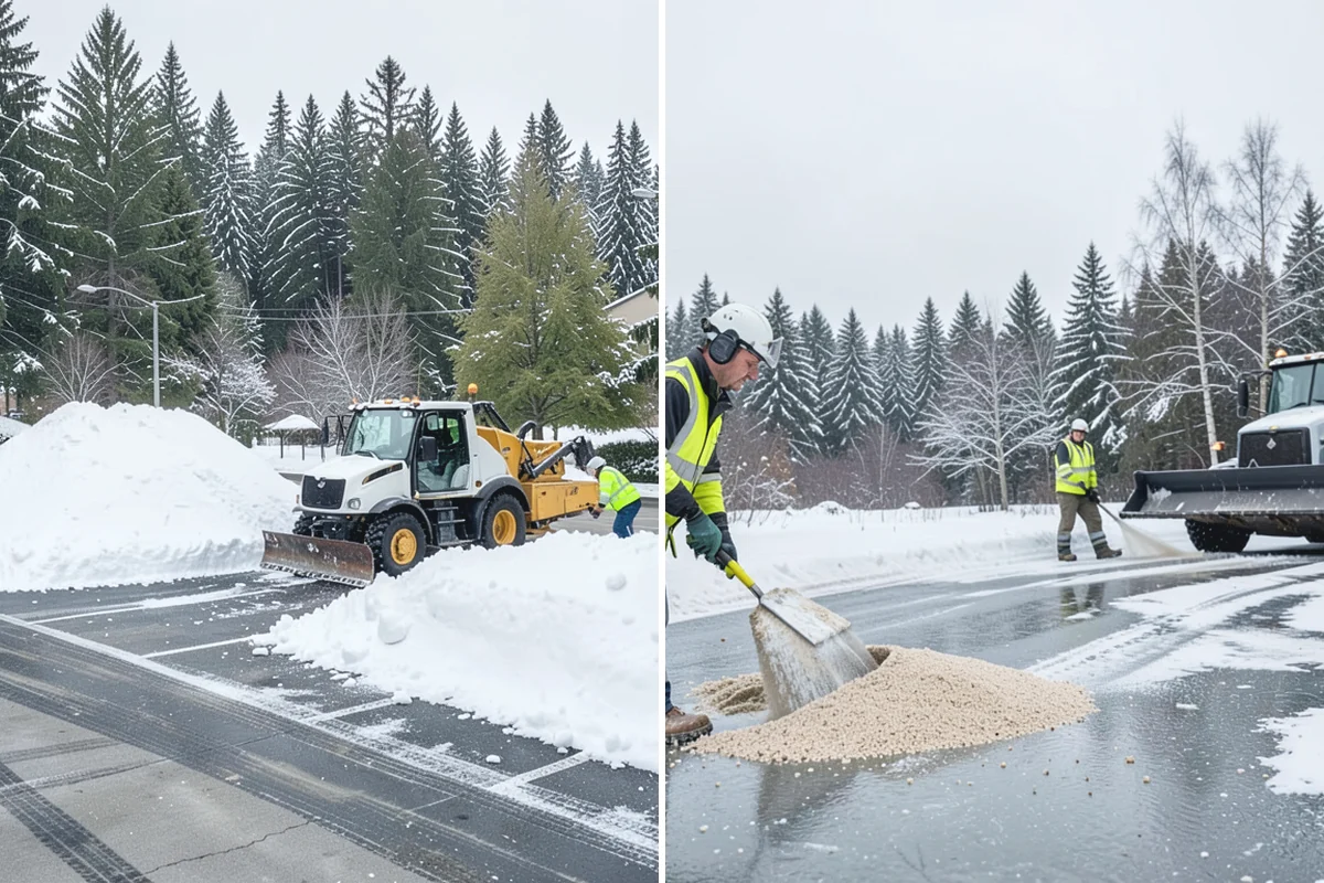 Circular Driveway Snow Removal in Gold Bar, Snohomish County, WA - We clear the full circular path to pavement