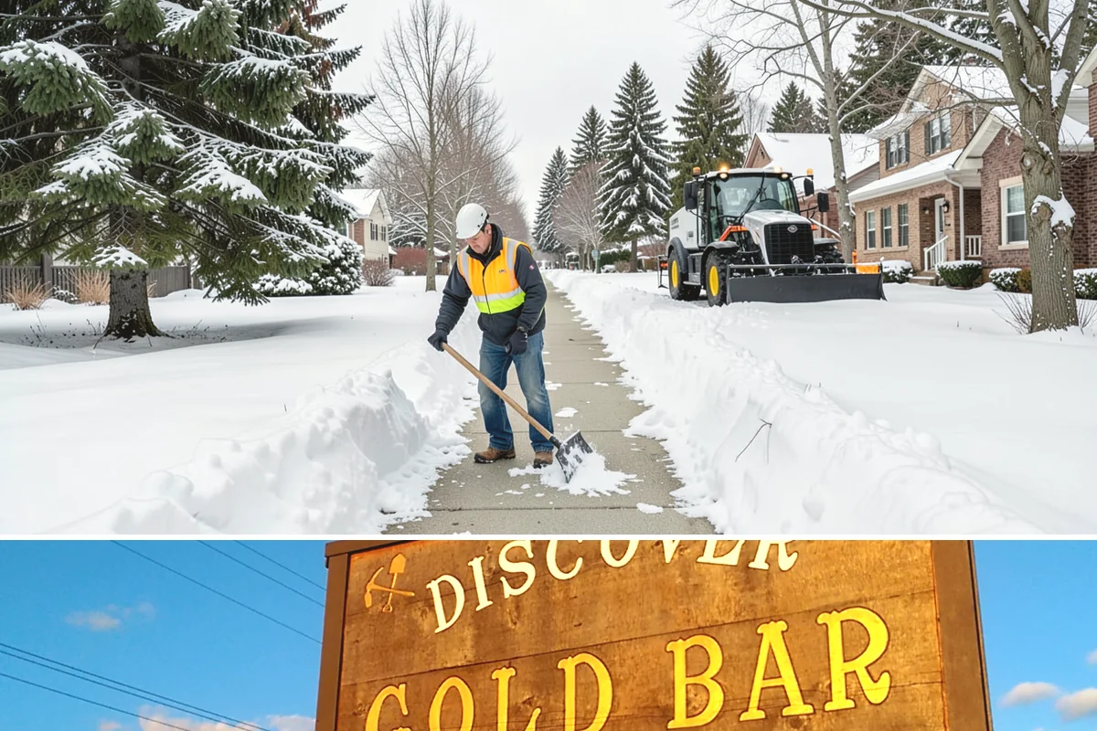 Circular Driveway Snow Removal in Gold Bar, Snohomish County, WA - Circular driveway service is busiest during lowland snowfalls in midwinter.