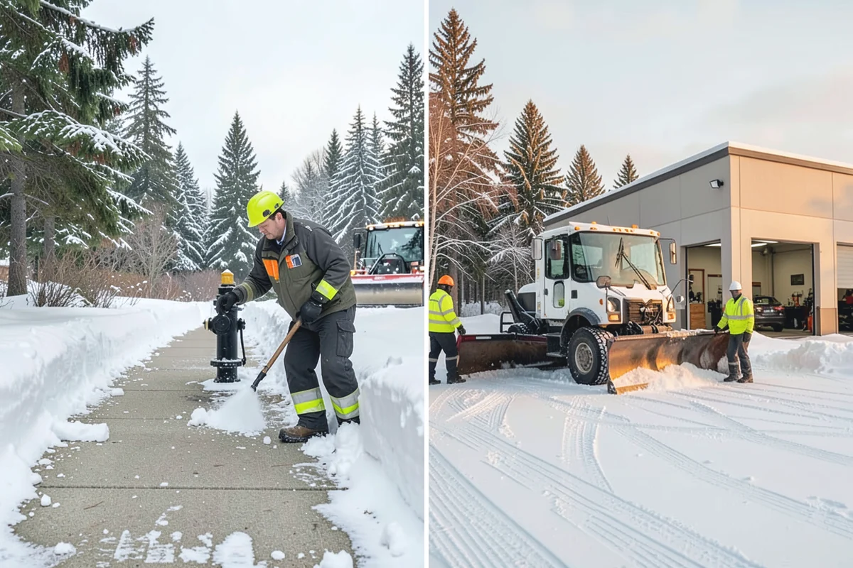 Circular Driveway Snow Removal in Hamilton, Skagit County, WA - We clear the full circular path to pavement