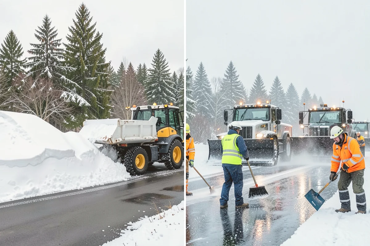 Circular Driveway Snow Removal in Index, Snohomish County, WA - We clear the full circular path to pavement