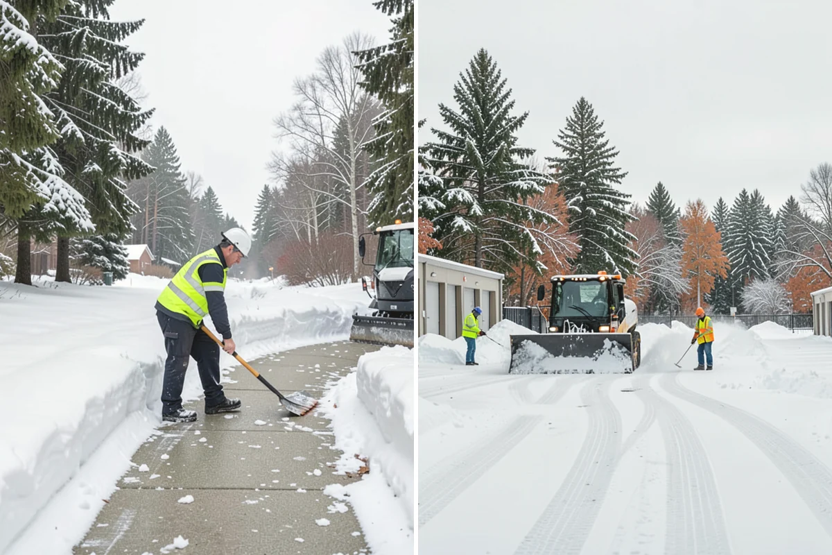 Circular Driveway Snow Removal in La Conner, Skagit County, WA - We clear the full circular path to pavement