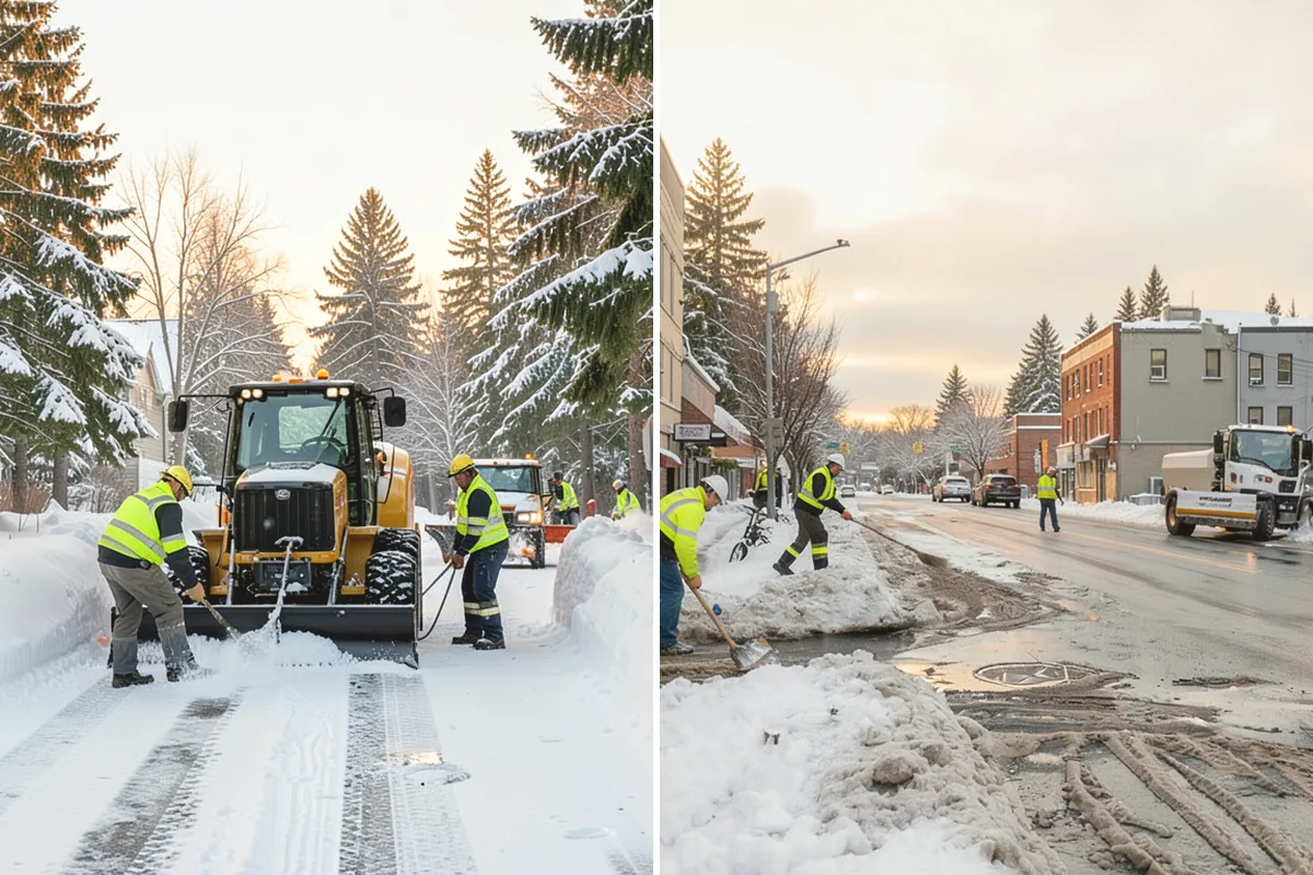 Circular Driveway Snow Removal in Lake Stevens, Snohomish County, WA - We clear the full circular path to pavement
