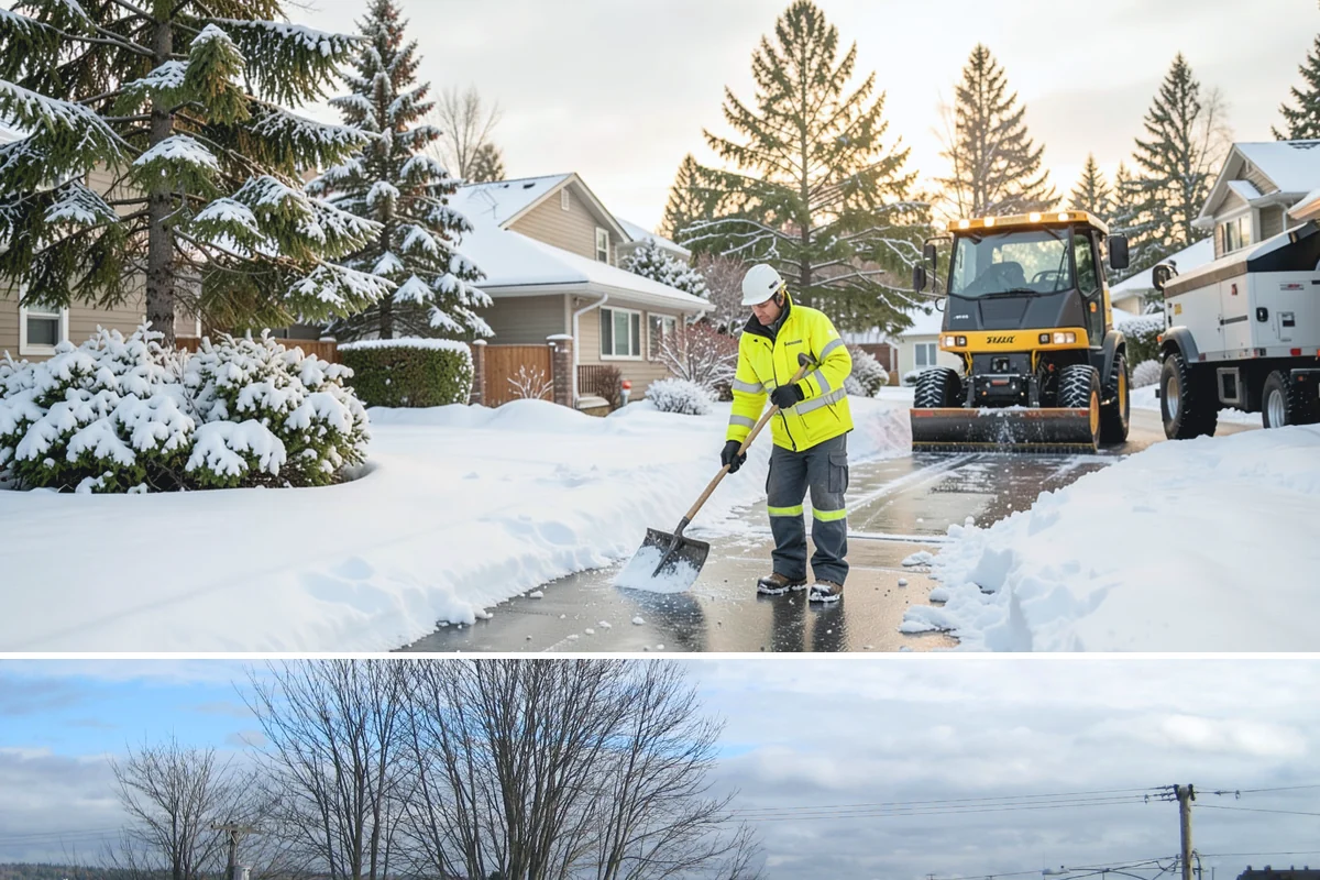Circular Driveway Snow Removal in Langley, Island County, WA - Circular driveway service is busiest during lowland snowfalls in midwinter.