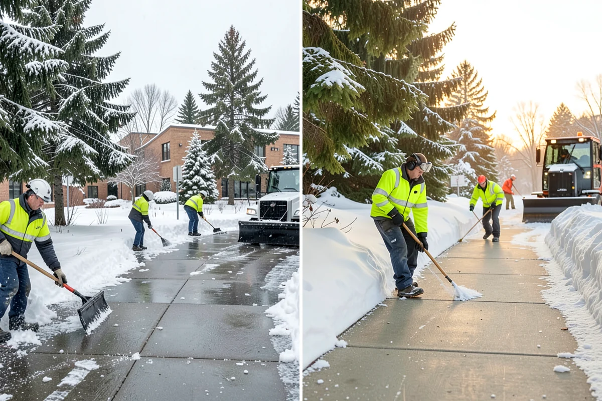 Circular Driveway Snow Removal in Lyman, Skagit County, WA - We clear the full circular path to pavement
