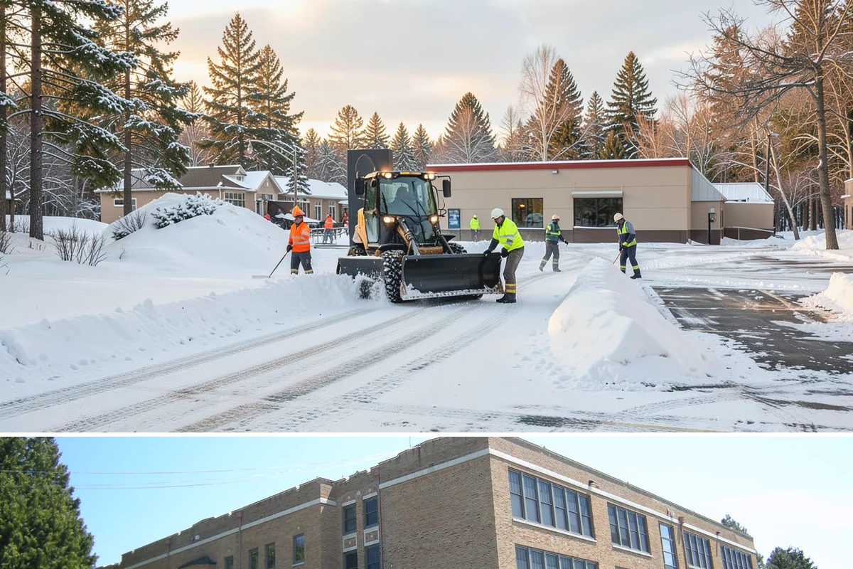 Circular Driveway Snow Removal in Maple Valley, King County, WA - Circular driveway service is busiest during lowland snowfalls in midwinter.