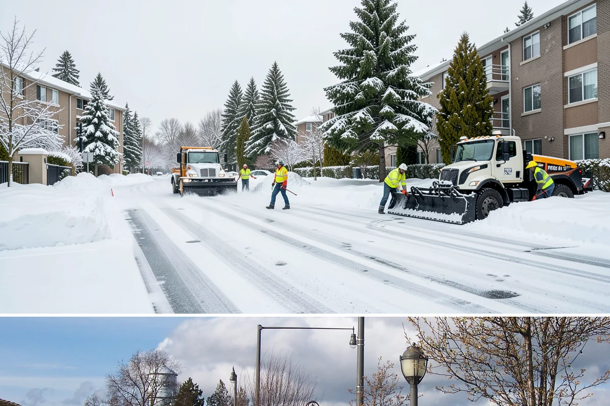 Circular Driveway Snow Removal in Marysville, Snohomish County, WA - Circular driveway service is busiest during lowland snowfalls in midwinter.