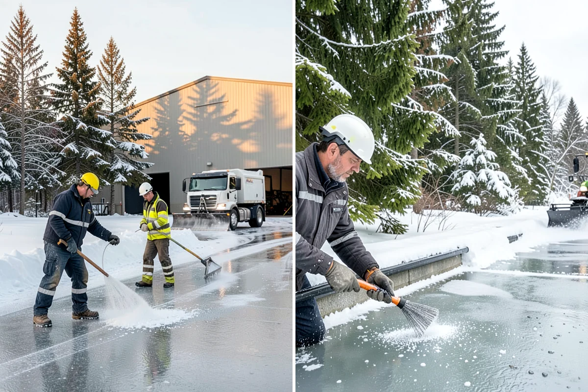 Circular Driveway Snow Removal in Normandy Park, King County, WA - We clear the full circular path to pavement