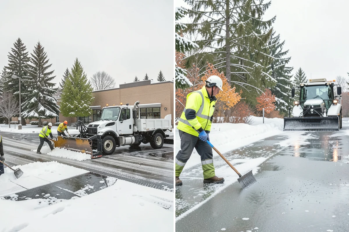 Circular Driveway Snow Removal in Oak Harbor, Island County, WA - We clear the full circular path to pavement