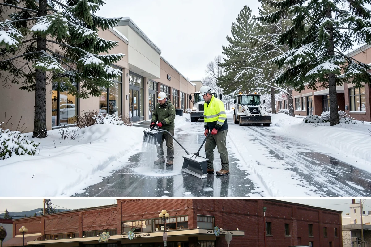 Circular Driveway Snow Removal in Sedro-Woolley, Skagit County, WA - Circular driveway service is busiest during lowland snowfalls in midwinter.