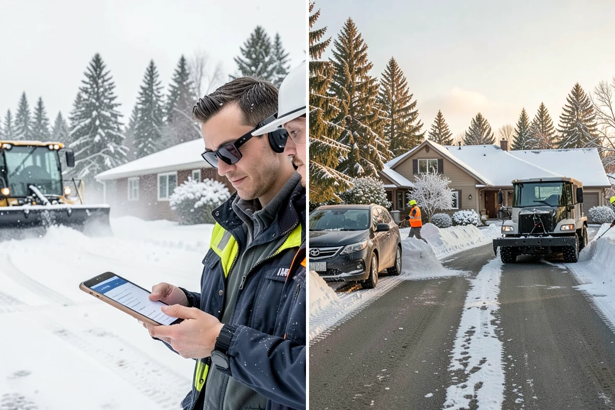 Circular Driveway Snow Removal in Snoqualmie, King County, WA - We clear the full circular path to pavement