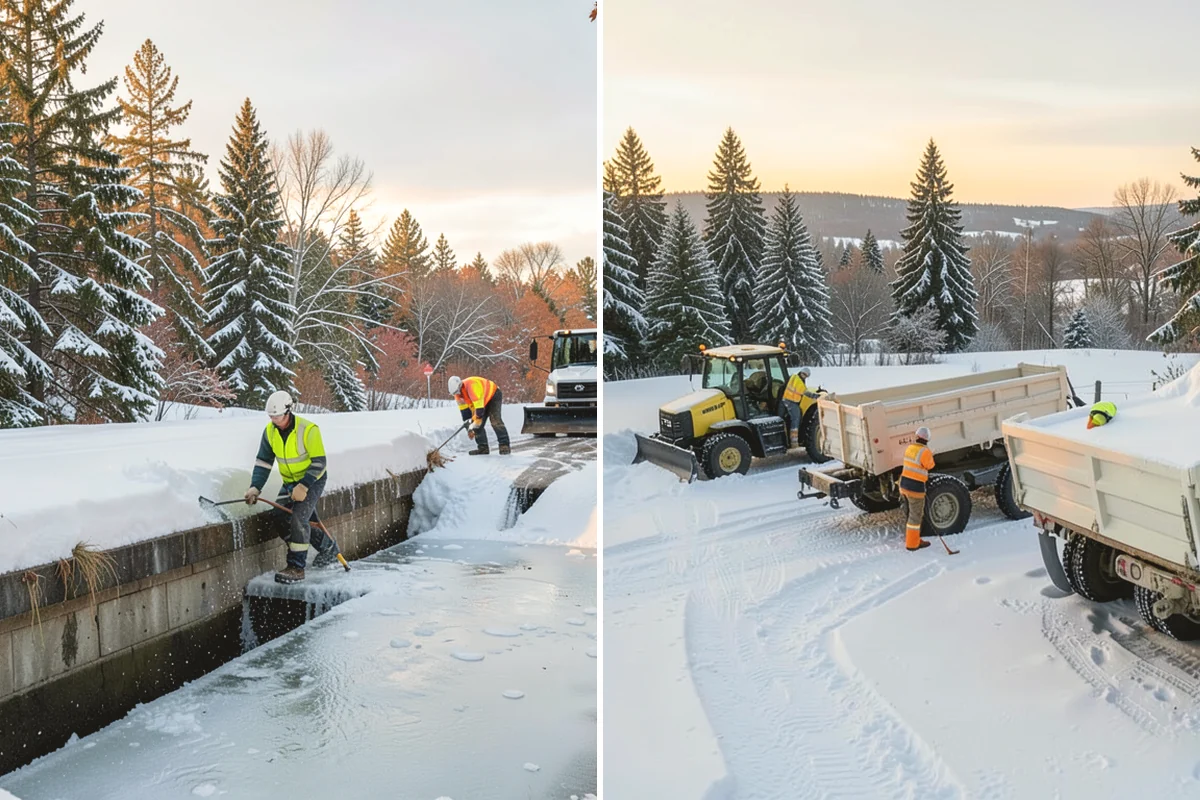 Circular Driveway Snow Removal in University Place, Pierce County, WA - We clear the full circular path to pavement