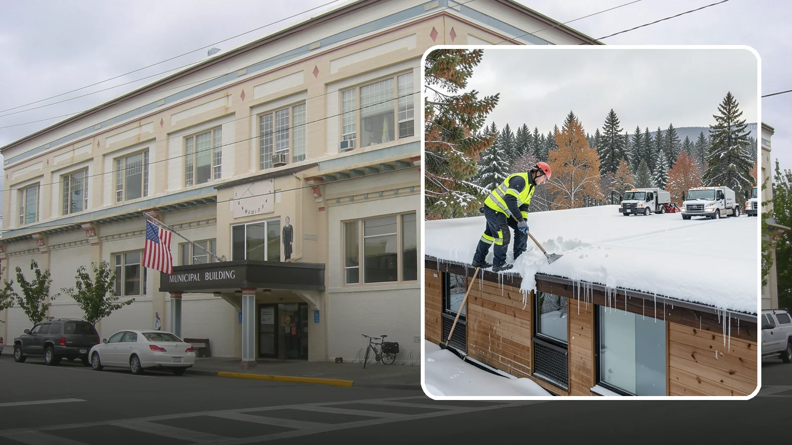 Commercial Roof Snow Removal in Anacortes, Skagit County, WA - We manage snow load on large commercial roofs to keep buildings safe and operations running.